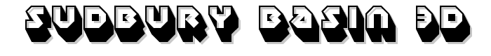 Sudbury Basin 3D font